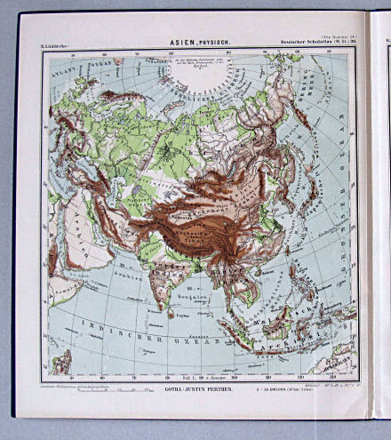 Lüddecke, Deutscher Schulatlas Mittelstufe, 1899
30. Asien, physisch