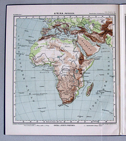 Lüddecke, Deutscher Schulatlas Mittelstufe, 1899
34. Afrika, physisch