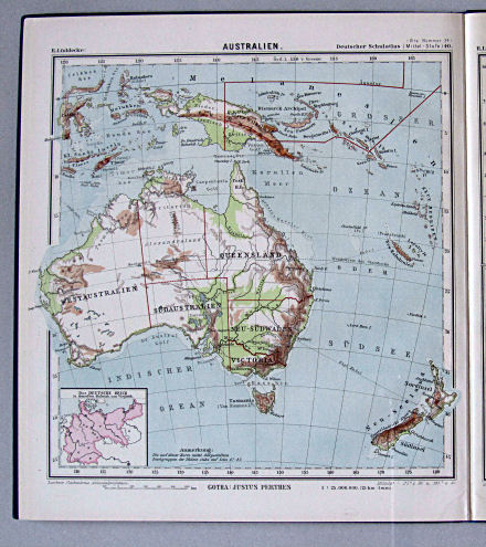 Lüddecke, Deutscher Schulatlas Mittelstufe, 1899
40. Australien