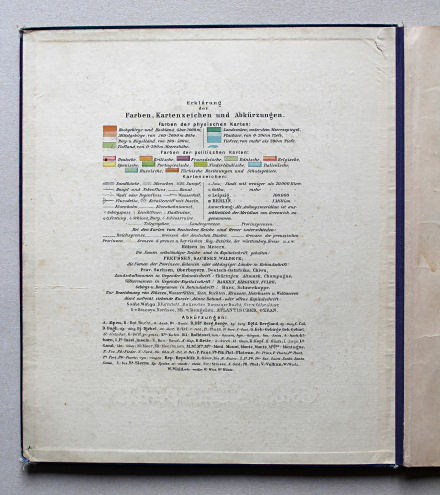 Lüddecke-Haack, Deutscher Schulatlas, 1905
Schutblad voorin met legenda / Front endpaper with key to map symbols