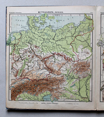 Lüddecke-Haack, Deutscher Schulatlas, 1905
4. Mitteleuropa, physisch