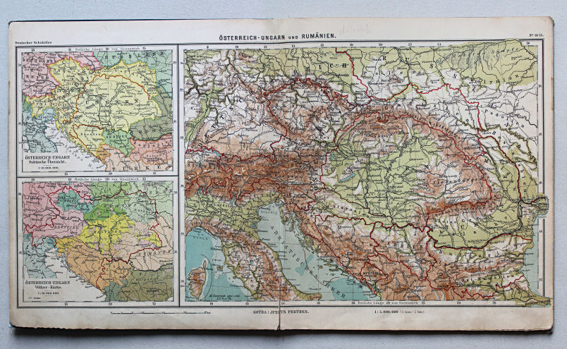 Lüddecke-Haack, Deutscher Schulatlas, 1905
14/15. Österreich-Ungarn und Rumänien
