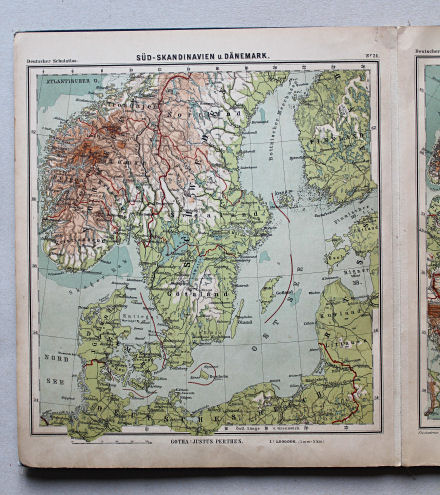 Lüddecke-Haack, Deutscher Schulatlas, 1905
24. Süd-Skandinavien u. Dänemark