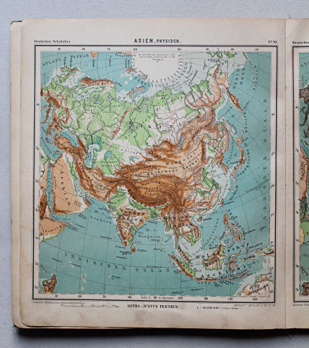 Lüddecke-Haack, Deutscher Schulatlas, 1905
30. Asien, physisch