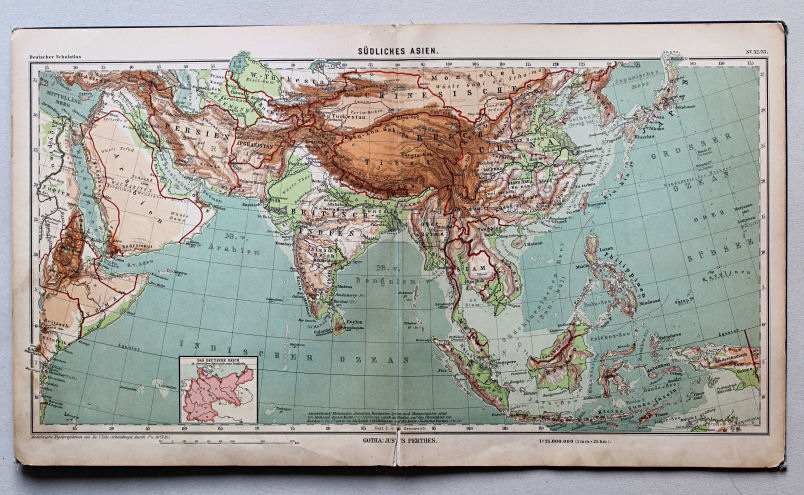 Lüddecke-Haack, Deutscher Schulatlas, 1905
32/33. Südliches Asien