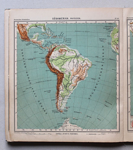 Lüddecke-Haack, Deutscher Schulatlas, 1905
40. Südamerika, physisch