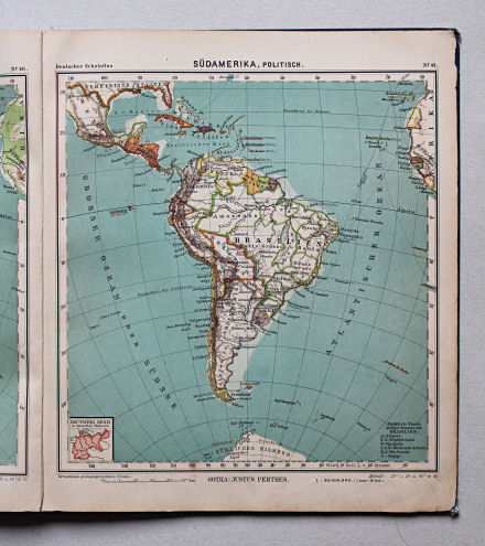 Lüddecke-Haack, Deutscher Schulatlas, 1905
41. Südamerika, politisch