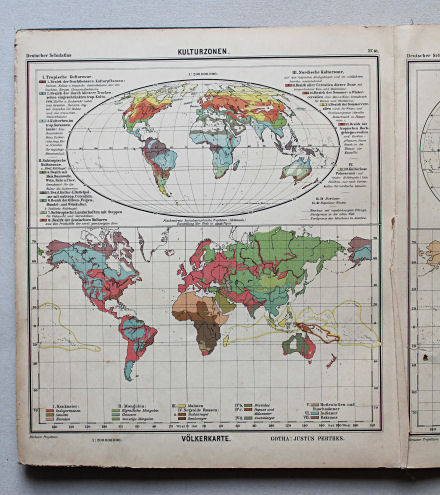 Lüddecke-Haack, Deutscher Schulatlas, 1905
48. Kulturzonen, Völkerkarte