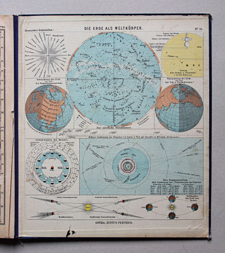 Lüddecke-Haack, Deutscher Schulatlas, 1905
51. Die Erde als Weltkörper