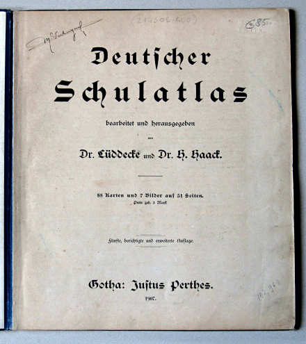Lüddecke-Haack, Deutscher Schulatlas, 1907
Titelpagina / Title page