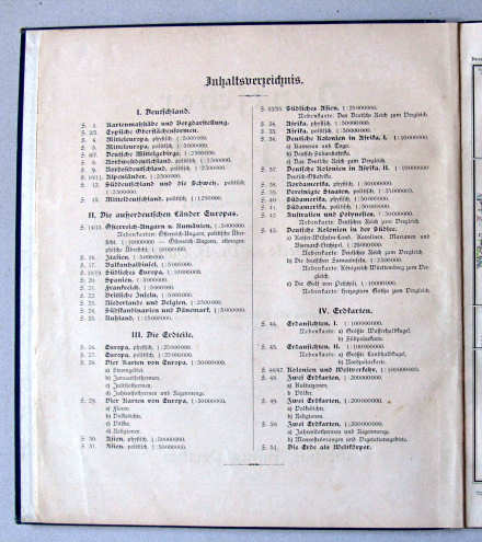 Lüddecke-Haack, Deutscher Schulatlas, 1907
Inhoudsopgave / Table of contents