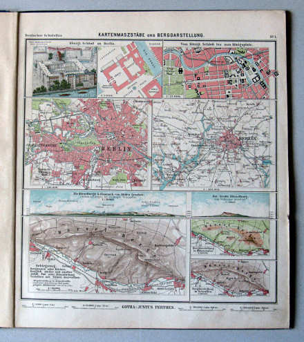 Lüddecke-Haack, Deutscher Schulatlas, 1907
1. Kartenmaszstäbe und Bergdarstellung