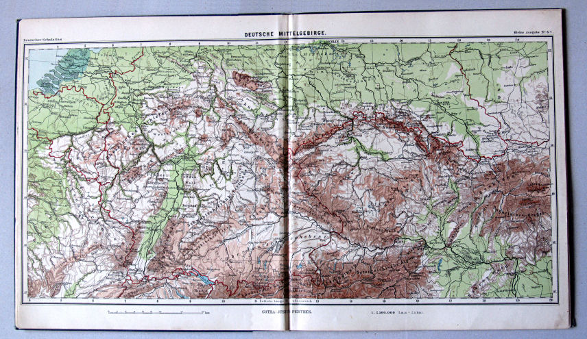 Lüddecke-Haack, Deutscher Schulatlas, 1907
6/7. Deutsche Mittelgebirge
