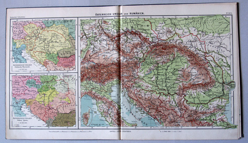 Lüddecke-Haack, Deutscher Schulatlas, 1907
14/15. Österreich-Ungarn und Rumänien