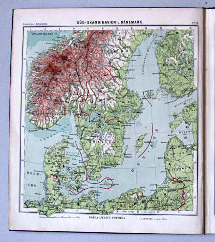 Lüddecke-Haack, Deutscher Schulatlas, 1907
24. Süd-Skandinavien u. Dänemark