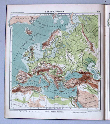 Lüddecke-Haack, Deutscher Schulatlas, 1907
26. Europa, physisch