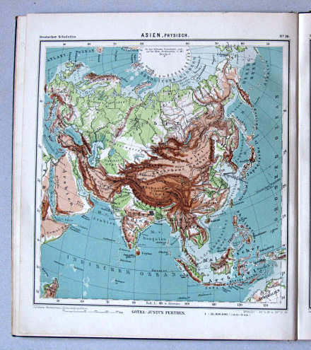 Lüddecke-Haack, Deutscher Schulatlas, 1907
30. Asien, physisch