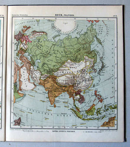 Lüddecke-Haack, Deutscher Schulatlas, 1907
31. Asien, politisch