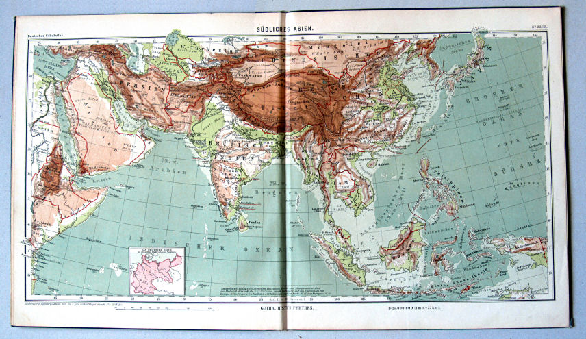Lüddecke-Haack, Deutscher Schulatlas, 1907
32/33. Südliches Asien