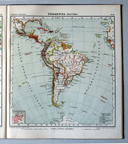 Lüddecke-Haack, Deutscher Schulatlas, 1907
41. Südamerika, politisch