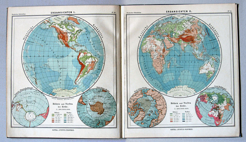 Lüddecke-Haack, Deutscher Schulatlas, 1907
44. Erdansichten I