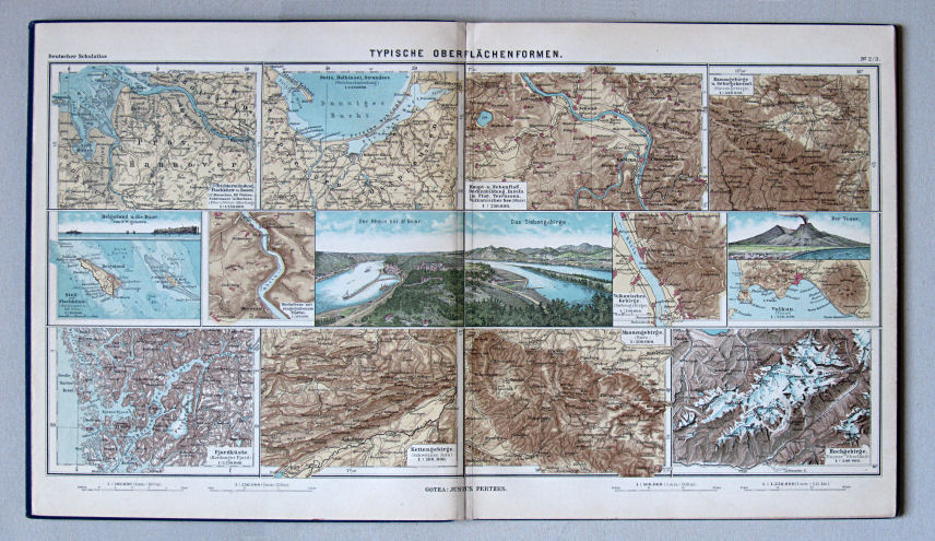 Lüddecke-Haack, Deutscher Schulatlas, 1914
2/3. Typische Oberflächenformen