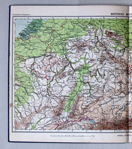 Lüddecke-Haack, Deutscher Schulatlas, 1914
6/7. Deutsche Mittelgebirge