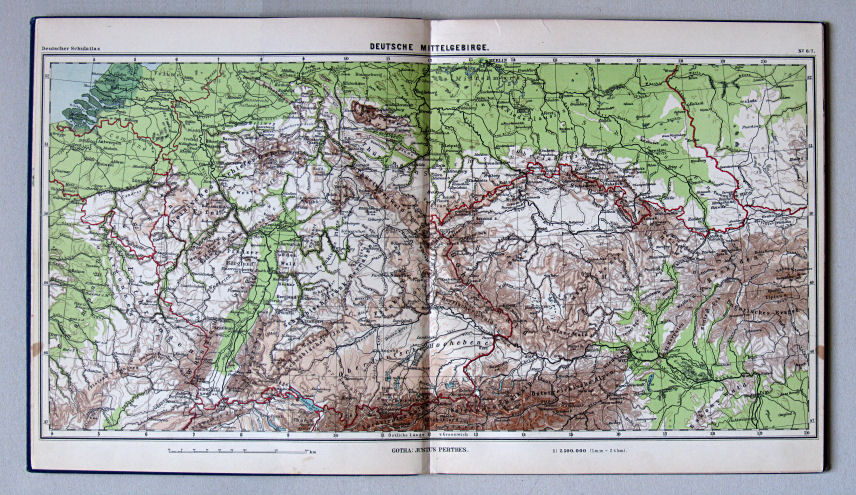 Lüddecke-Haack, Deutscher Schulatlas, 1914
6/7. Deutsche Mittelgebirge