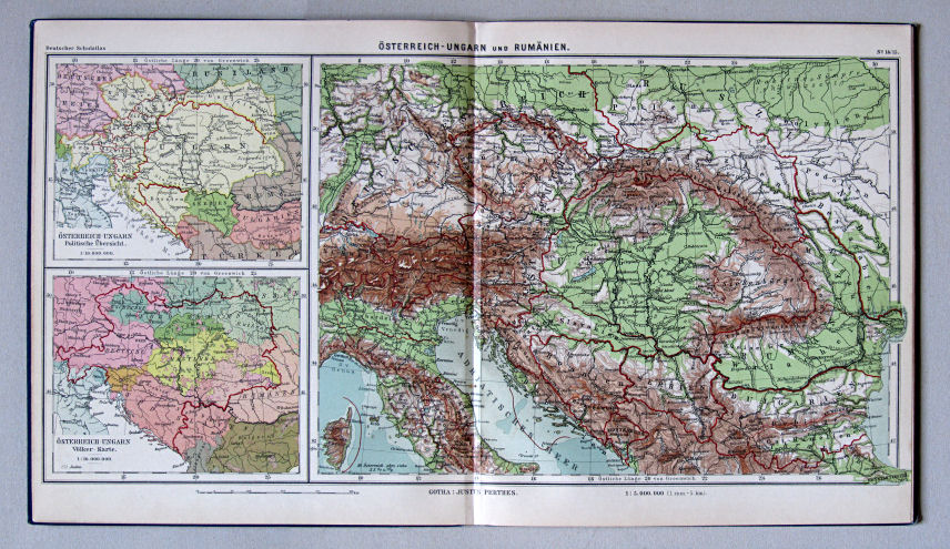 Lüddecke-Haack, Deutscher Schulatlas, 1914
14/15. Österreich-Ungarn und Rumänien
