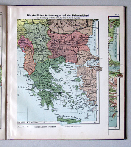 Lüddecke-Haack, Deutscher Schulatlas, 1914
17a. Die staatlichen Veränderungen auf der Balkanhalbinsel