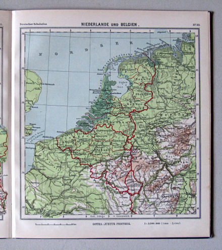 Lüddecke-Haack, Deutscher Schulatlas, 1914
23. Niederlande und Belgien