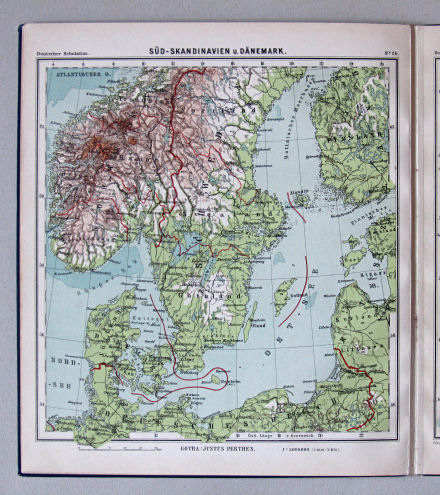 Lüddecke-Haack, Deutscher Schulatlas, 1914
24. Süd-Skandinavien u. Dänemark