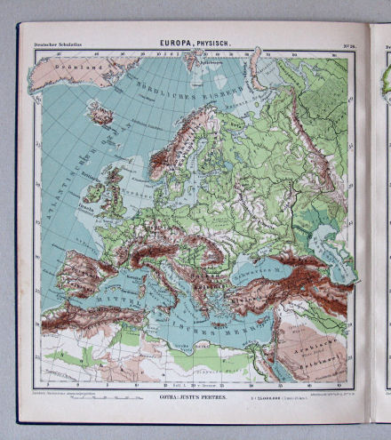 Lüddecke-Haack, Deutscher Schulatlas, 1914
26. Europa, physisch
