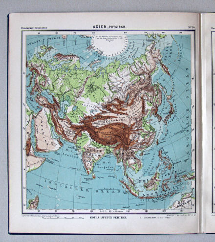 Lüddecke-Haack, Deutscher Schulatlas, 1914
30. Asien, physisch
