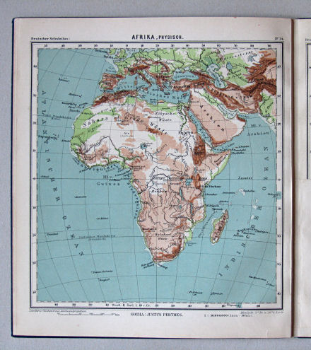 Lüddecke-Haack, Deutscher Schulatlas, 1914
34. Afrika, physisch