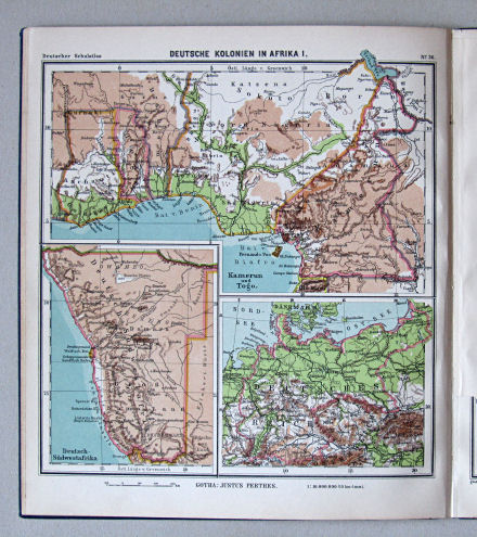 Lüddecke-Haack, Deutscher Schulatlas, 1914
36. Deutsche Kolonien in Afrika I