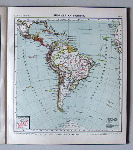 Lüddecke-Haack, Deutscher Schulatlas, 1914
41. Südamerika, politisch