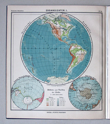 Lüddecke-Haack, Deutscher Schulatlas, 1914
44. Erdansichten I