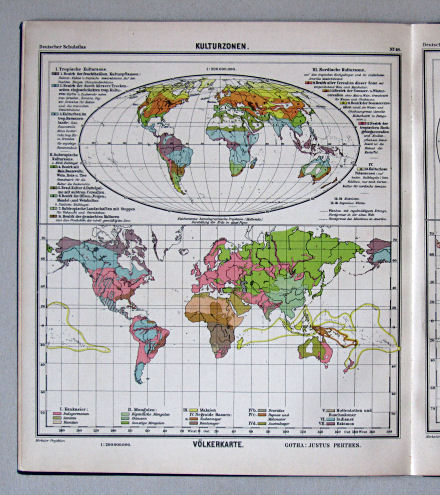 Lüddecke-Haack, Deutscher Schulatlas, 1914
48. Kulturzonen, Völkerkarte