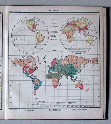 Lüddecke-Haack, Deutscher Schulatlas, 1914
49. Volksdichte, Religionen