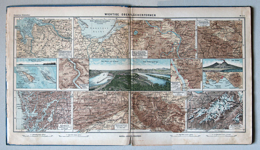 Lüddecke-Haack, Deutscher Schulatlas, 1923
2/3. Wichtige Oberflächenformen