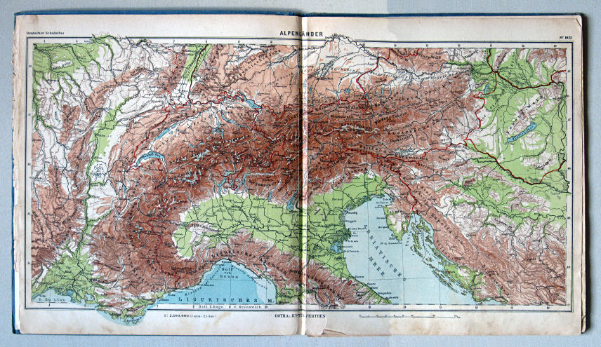 Lüddecke-Haack, Deutscher Schulatlas, 1923
10/11. Alpenländer