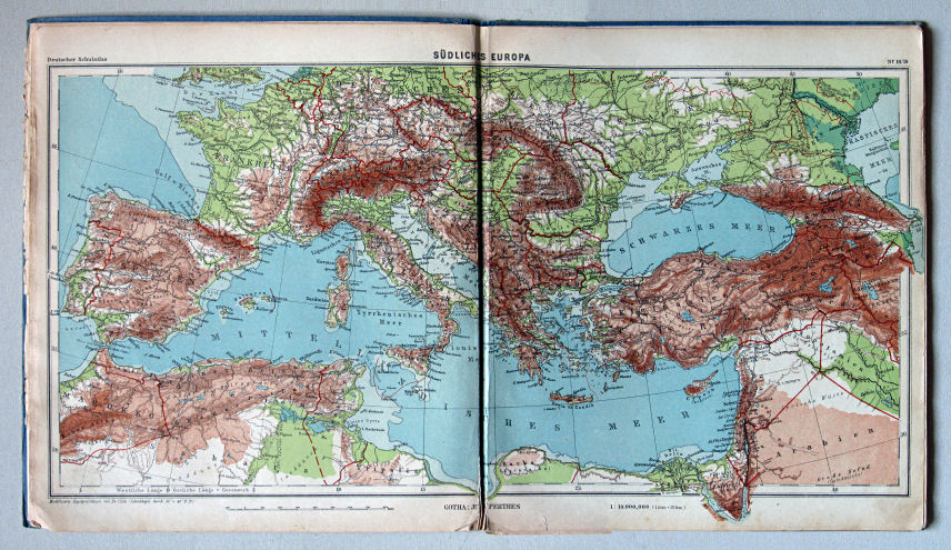 Lüddecke-Haack, Deutscher Schulatlas, 1923
18/19. Südliches Europa
