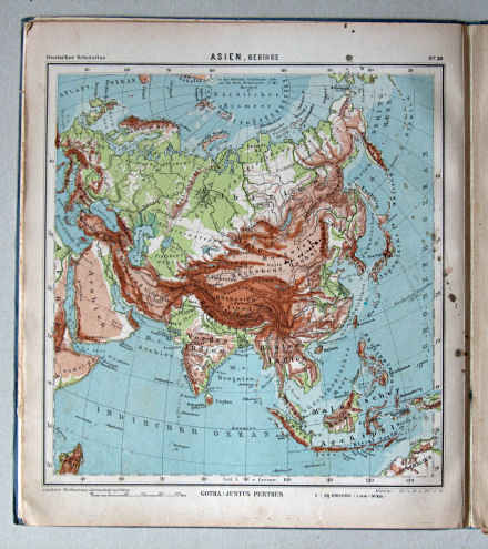 Lüddecke-Haack, Deutscher Schulatlas, 1923
30. Asien, Gebirge