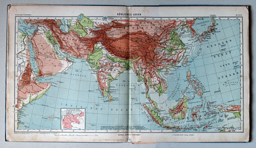 Lüddecke-Haack, Deutscher Schulatlas, 1923
32/33. Südliches Asien