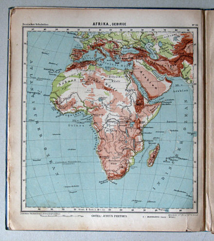 Lüddecke-Haack, Deutscher Schulatlas, 1923
34. Afrika, Gebirge