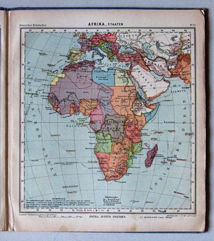 Lüddecke-Haack, Deutscher Schulatlas, 1923
35. Afrika, Staaten