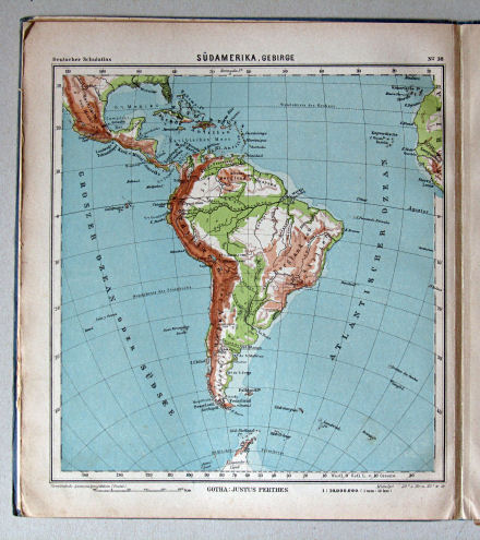 Lüddecke-Haack, Deutscher Schulatlas, 1923
38. Südamerika, Gebirge