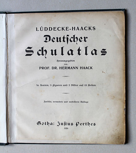 Lüddecke-Haack, Deutscher Schulatlas, 1926
Titelpagina / Title page