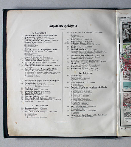 Lüddecke-Haack, Deutscher Schulatlas, 1926
Inhoudsopgave / Table of contents